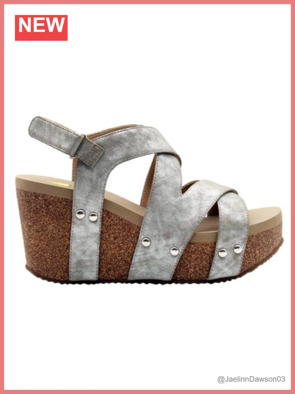 Womens Tory Wedge Sandals Faux Leather Criss Cross Slingback 3.25 Heel